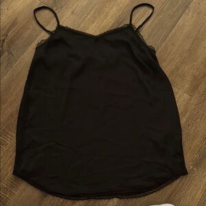 Who What Wear Black Lace Cami Top